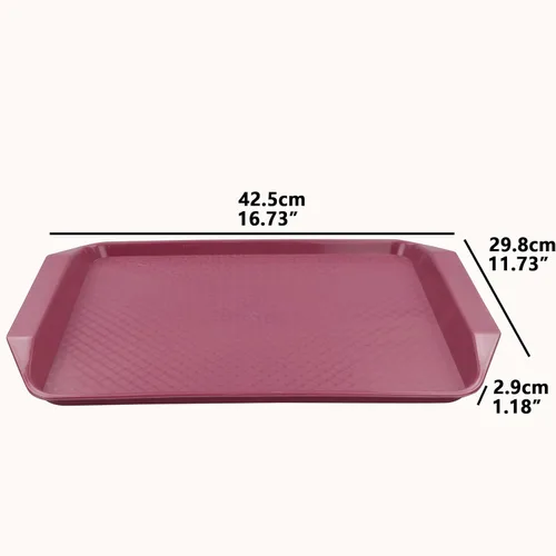 Vista 2 de Morcte 6 bandejas de plástico para servir comida rápida, 16.73 x 11.73 pulgadas