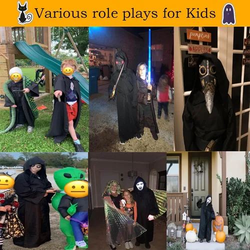 Vista 6 de Túnica con capucha para hombre, capa de caballero, disfraz de Halloween, túnica con capucha, capa de cosplay