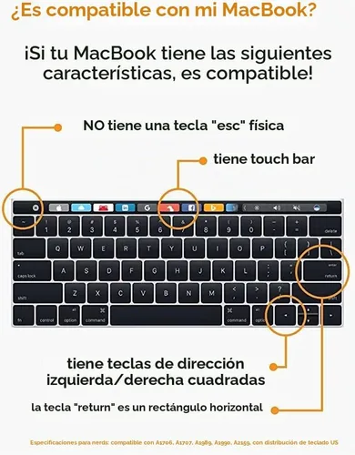 Vista 2 de UPPERCASE GhostCover - Protector de teclado ultradelgado de alta calidad, compatible con MacBook Pro con Touch Bar de 13 pulgadas y 15 pulgadas