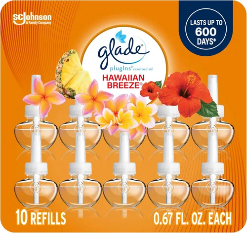 Vista 25 de Glade PlugIns - Recambios de ambientador, aceites perfumados y esenciales para el hogar y el baño, Aqua Waves, 6.7 onzas líquidas, 10
