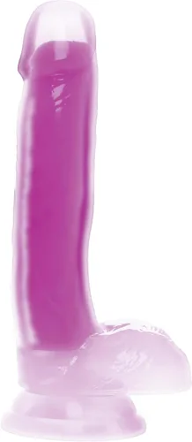 Lollicock - Consolador de silicona que brilla en la oscuridad de 7 pulgadas con bolas para hombres, mujeres y parejas. Consolador que brilla en la
