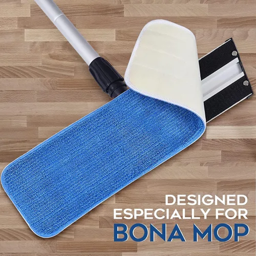 Vista 4 de MATTHEW - Almohadillas de repuesto para mopa de microfibra de 18 pulgadas, para mopa húmeda y seca, reutilizables, repuestos de limpieza comercial