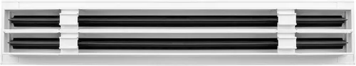Vista 2 de BUILDMART - Difusor de ranura lineal de 24" - (2 ranuras) doble ranura - Ventilación de aire decorativa blanca - Cubierta de ventilación de CA
