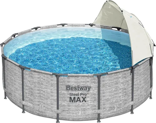Vista 7 de Bestway Parasol para piscina Compatible con piscinas redondas sobre el suelo de entre 10 y 18 pies de diámetro