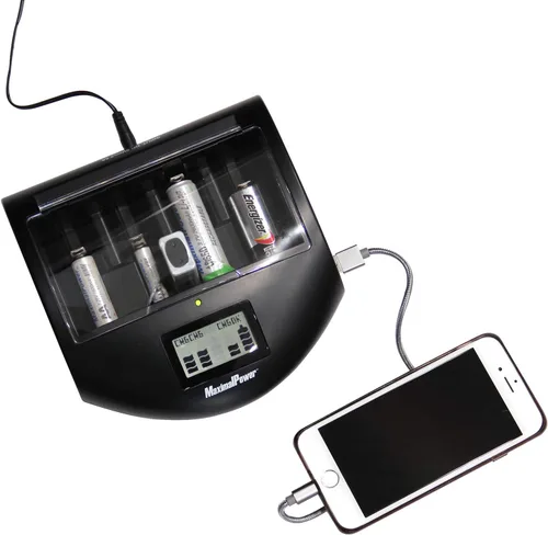 Vista 11 de MaximalPower cargador de batería recargable ultra rápido para 8 baterías AA/AAA Ni-Mh/Ni-Cd FC999 Negro
