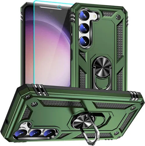 Vista 10 de Aozuoton Funda para Samsung Galaxy S9, Galaxy S9, [grado militar de 16 pies a prueba de caídas], anillo a prueba de golpes para Samsung Galaxy S9