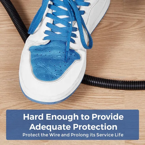 Vista 7 de Cubierta de gestión de cables de 1/2 pulgada 10 pies, telar dividido YCLYC, protectores de cable contra mascotas, tubo protector de cable, conducto