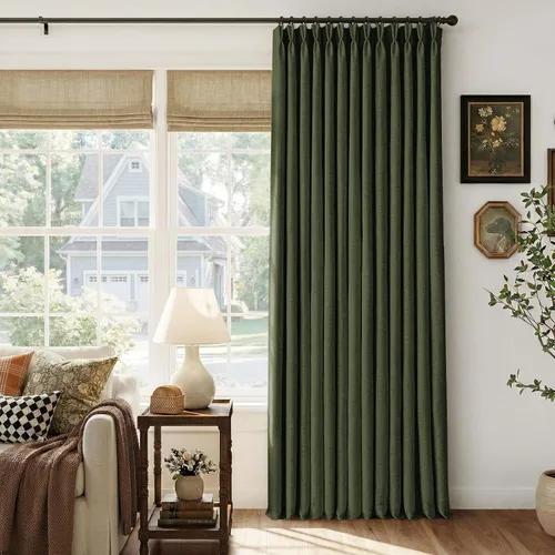 Vista 36 de CAPALOCA Cortinas extra de 60 pulgadas de ancho 100% opacas de 96 pulgadas Desnudo Natural
