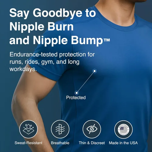 NipEaze - The Original Sports Nipple Covers - Patented & Proven - Chafing Prevention for Men and Women