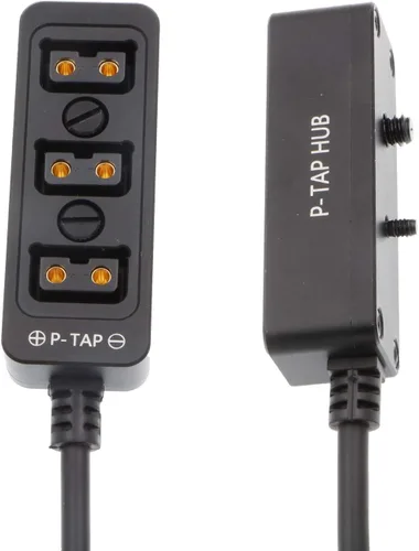 Vista 7 de Alvin's Cables D-tap Splitter P-Tap HUB Cable Dtap macho a tres puertos D tap hembra Cable divisor con roscas de tornillo para cámaras ARRI RED Z