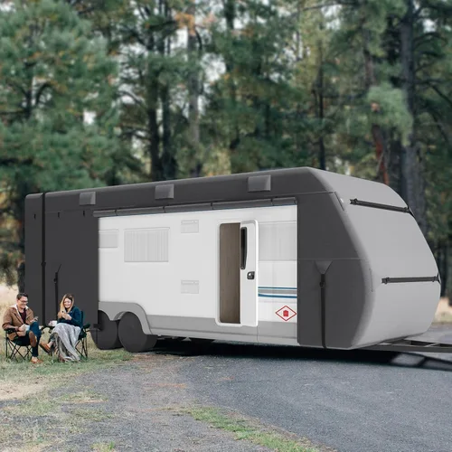 Vista 8 de VEVOR Funda para Remolque de Viaje, Funda para RV de 18-20 pies, Funda de Tela No Tejida de 4 Capas para Caravana, Impermeable, Resistente al Viento