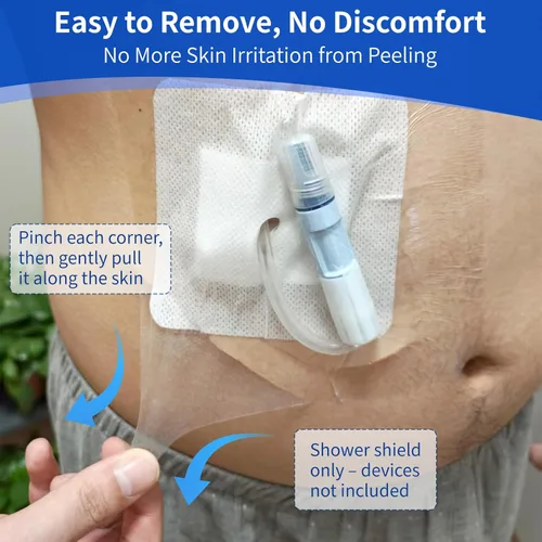 Vista 4 de 50 protectores impermeables para cubierta de ducha de puerto de diálisis, cubierta de tatuaje, catéter PD, protector de ducha, diálisis peritoneal