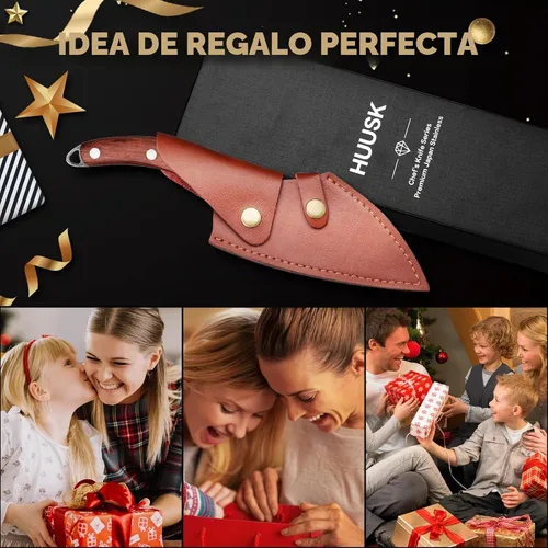 Vista 8 de Huusk Cuchillo de chef serbio con funda