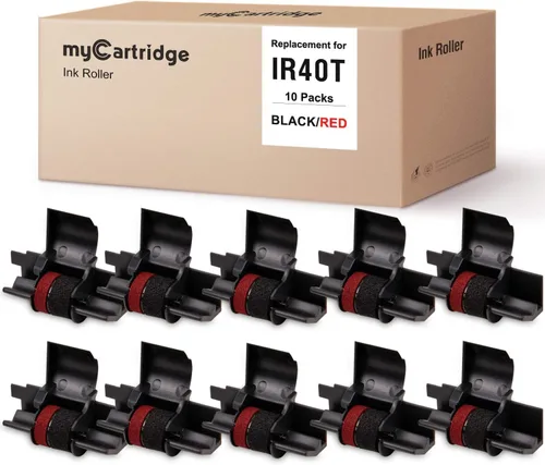 MYCARTRIDGE IR40T IR-40T - Paquete de 10 cintas de tinta compatibles con calculadora rodillo de tinta IR-40T CP-13 NR-42 de repuesto para Canon
