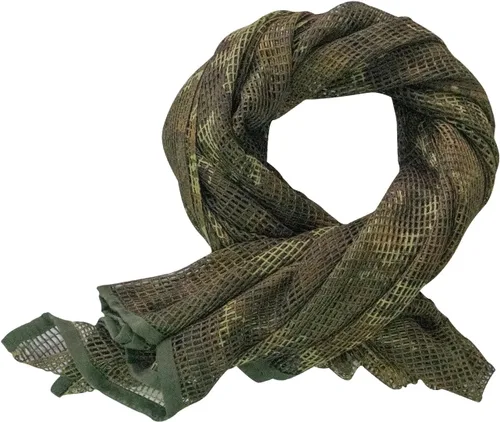 Vista 13 de GRVCN Velo de Francotirador Bufanda Táctica Red de Malla de Camuflaje Corporal Militar, Bufanda de Patrón de Camuflaje de Doble Cara