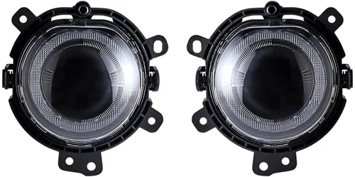 Vista 4 de 2 luces antiniebla para parachoques delantero con lente transparente, DRL, xenón, blanco, izquierda, lado derecho, compatible con BMW Mini F54