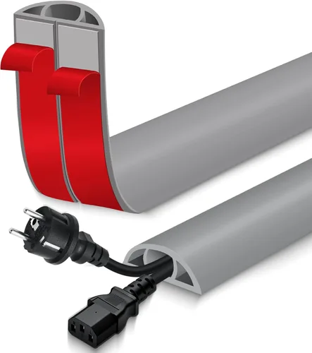 Vista 15 de Cubierta de Cable de Piso para Cables en el Suelo, Ocultador de Cables Autoadhesivo para Piso, Gestión de Cables de Piso, Cubiertas de Alambre