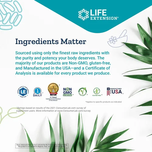 Vista 6 de Life Extension Ashwagandha optimizada, 150 cápsulas vegetarianas sin OMG, sin gluten, cápsulas vegetarianas