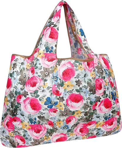 Vista 13 de allydrew Bolsas de comestibles reutilizables de nylon plegables grandes, ballenas azules