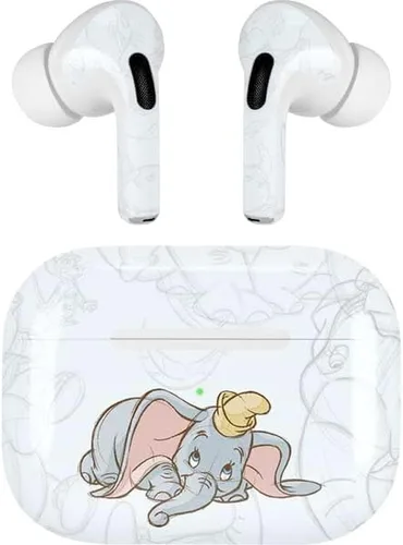 Skinit Calcomanía de audio compatible con Apple AirPods Pro, diseño de retrato clásico bocetado de Disney Dumbo de Disney