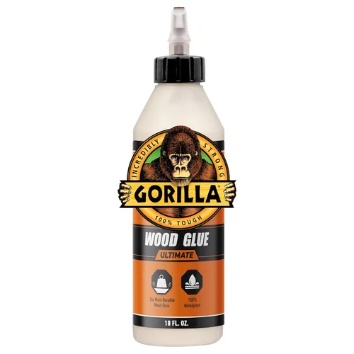 Vista 10 de Gorilla Ultimate - Pegamento para madera impermeable, color madera natural, 8 onzas (paquete de 1), resistente al agua para proyectos y reparaciones