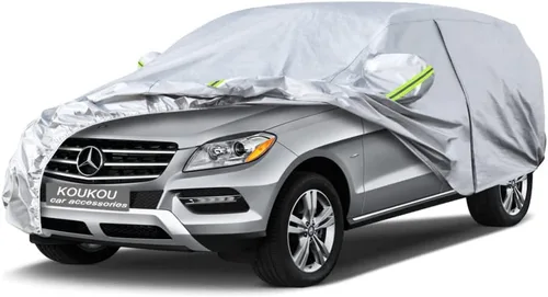 Vista 34 de KouKou Funda impermeable para automóvil SUV adecuada para BMW X1 de 2009 a 2025, 7 capas a prueba de viento para todo tipo de clima, cubierta
