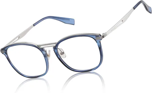 Vista 9 de DUCO Lentes de bloqueo de luz azul para hombre, gafas de rayos azules, gafas de computadora de gran tamaño, gafas cuadradas retro de moda 5223