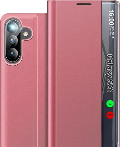 Vista 58 de Funda de teléfono para Samsung Galaxy A16 5G, Clear View Window Funda delgada de lujo para teléfono Galaxy A16 con soporte, funda protectora de Negro