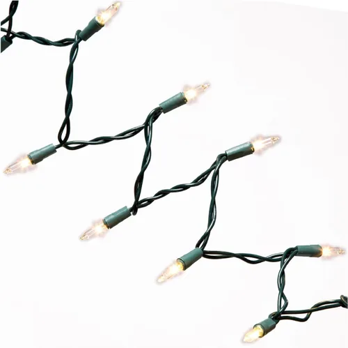 Vista 3 de Juego de luces navideñas importadas, Noma/Inliten 40004-88, tiras de luces, transparente, 100 Ct.