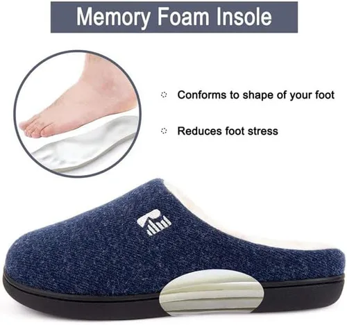 Vista 4 de RockDove Men's Sherpa Lined Memory Foam Clog Slipper