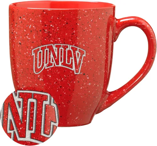 Vista 336 de Rico Industries NCAA Saint Joseph's (PA) Hawks Logo Principal Color Marrón 16 oz Logotipo del Equipo de Color Láser Grabado en Cerámica Moteada Taza