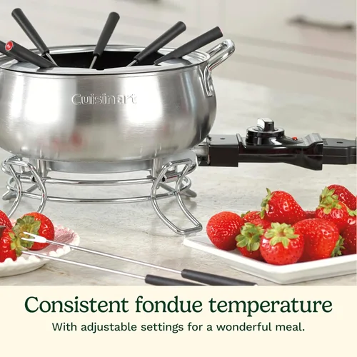 Vista 3 de Cuisinart CFO-3SS Fondue eléctrica, 6.12 x 10.50 x 7.00 pulgadas, acero inoxidable cepillado