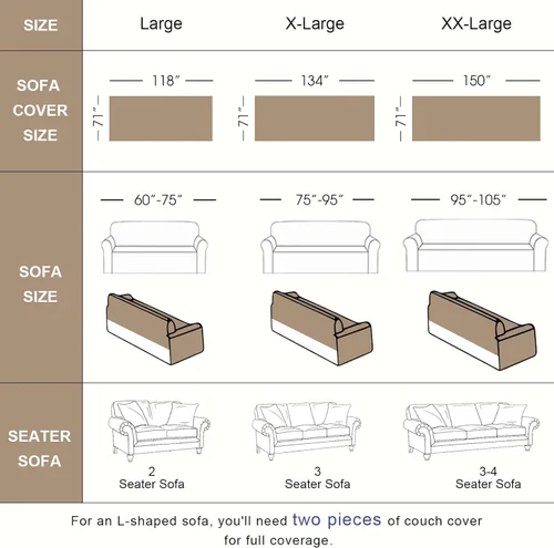 Vista 97 de VClife - Funda para sofá de 3 plazas o en forma de L, antideslizante, lavable, apta para perros, suave, protectora, que no se frisa, negro, 71 x 134
