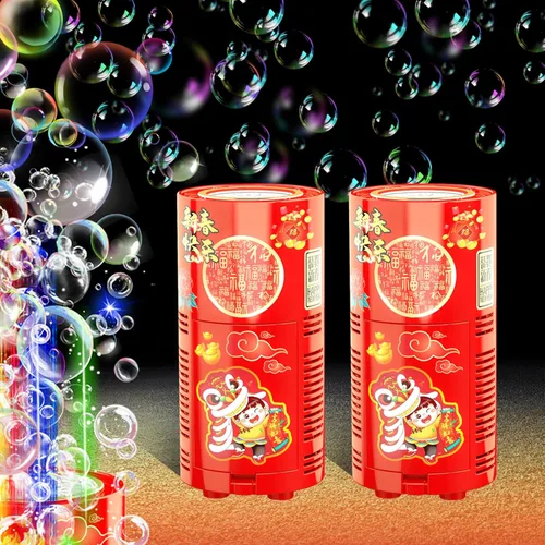 Vista 10 de Máquina de burbujas (4 unidades, 20 agujeros) con luces LED, juguetes automáticos para soplar burbujas, fabricante de burbujas portátil para bodas