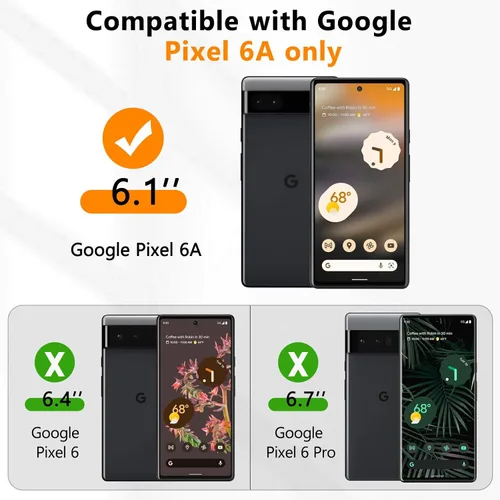 Vista 2 de Oumida Funda para Google Pixel 6A, funda de teléfono Dual Guard Pixel 6A, carcasa rígida de silicona híbrida a prueba de golpes, funda protectora