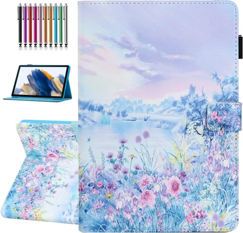 Funda para Samsung Galaxy Tab A8 de 10.5 pulgadas modelo 2022 (SM-X200/X205/X207), función de encendido y apagado automático, funda plegable de piel