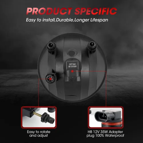 Vista 5 de Luces antiniebla compatibles con GMC Sierra 1500 2007-2013 2007-2014 GMC Sierra 2500 3500HD incluido interruptor y kit de cableado