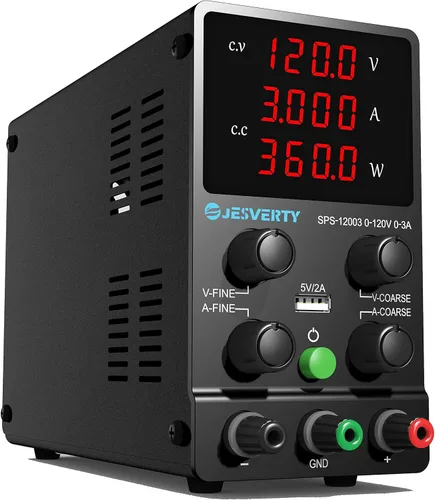 Vista 8 de Fuente de alimentación de CC variable, 0-30V 0-10A Fuente de alimentación de banco regulada de CC con pantalla LED de 4 dígitos de alta precisión