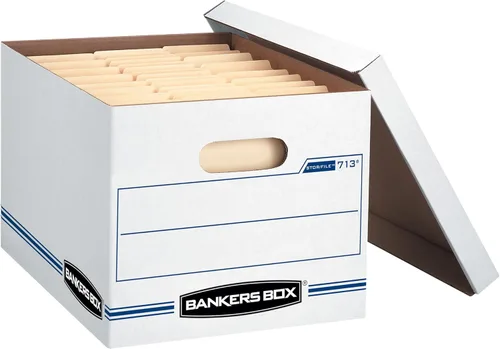 Vista 6 de Bankers Box Paquete de 30 cajas de almacenamiento de archivos básicas con tapas, carta/legal, STOR/FILE, (0071304)