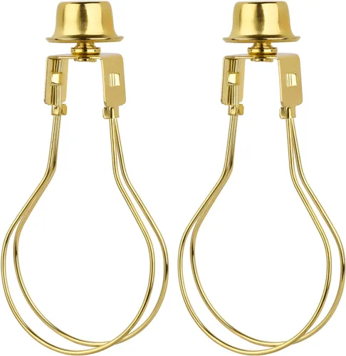 Vista 12 de WEAVERBIRD Lamp Shade Holder, Clip on Lampshade Adapter, Lamp Shade Light Bulb Clip Adapter, Spring Clip for Light Bulbs, Antique Brass