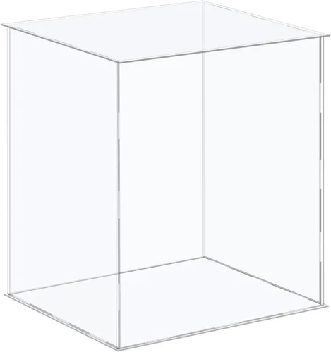 Vista 8 de MECCANIXITY Vitrina de acrílico Caja de plástico Caja de almacenamiento de cubo transparente Ensamble Escaparate 4.3 x 4.3 x 16.1 pulgadas