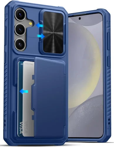 Vista 19 de ATATOO Funda tipo cartera para Samsung Galaxy S24, tarjetero integrado (almacena 4-5 tarjetas) y cubierta deslizante para cámara y soporte