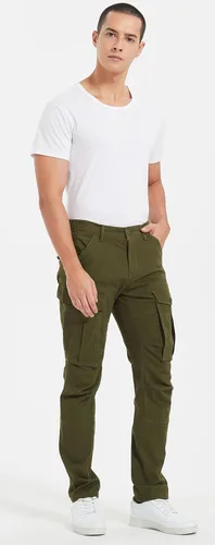Vista 4 de Plaid&Plain Pantalones cargo ajustados con rodillas articuladas para hombre