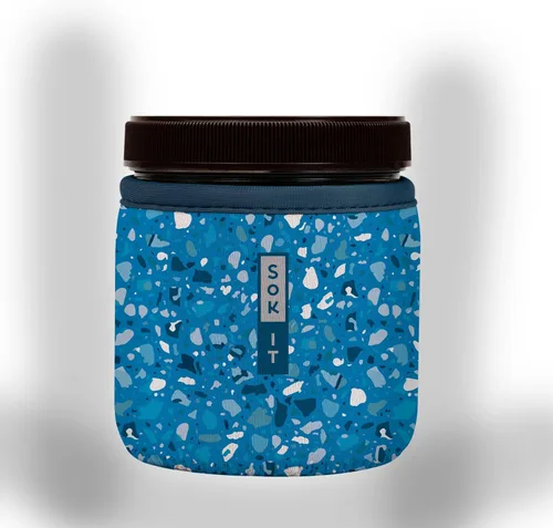 Vista 31 de Sok It IceCreamSok Cubierta de Neopreno Aislante (Floral Abstracto, Pintas de Helado Rectas)