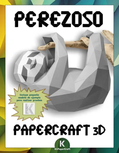 PAPERCRAFT 3D PEREZOSO Kit de origami 3D para recortar y montar a mano Decoración en papel Perezoso Puzzle decoración Modelo 3D papel kit DIY