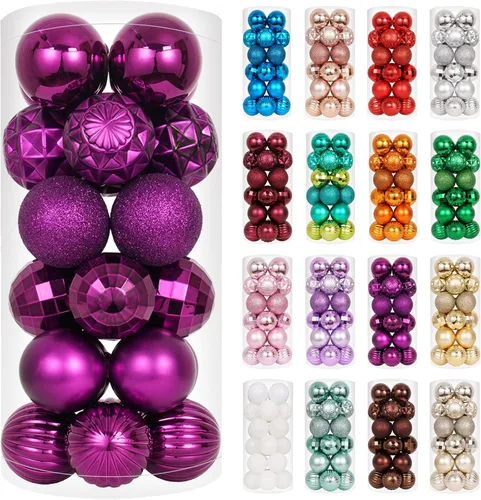 Vista 22 de XmasExp - Bolas de Navidad para colgar (34 unidades, irrompibles)