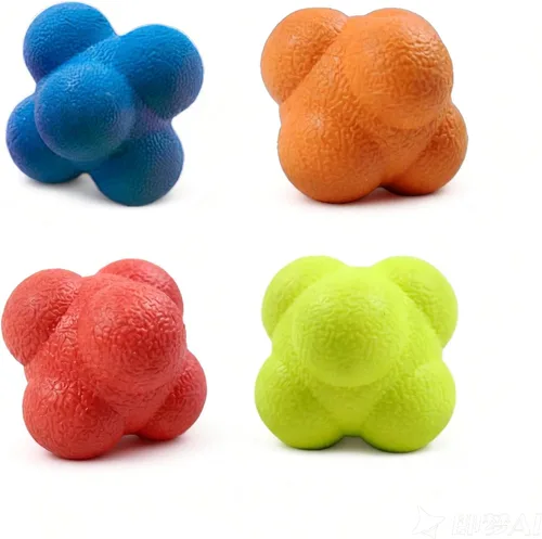 Bolas de reacción de 4 unidades, 7.1 cm - Equipo de entrenamiento de reflejos para béisbol y voleibol, coordinación mano-ojo, entrenador de reflejos