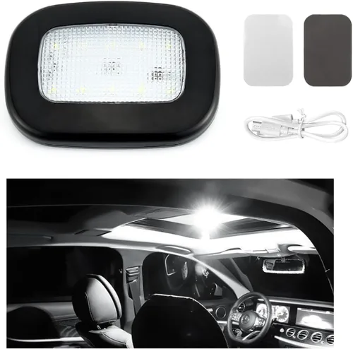 Vista 8 de Ohleats Luces de Techo del Interior del Automóvil, Lámpara de Cúpula Inalámbrica Magnética Recargable USB, Luz LED de Lectura de Mapas