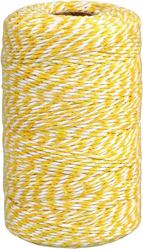 Vista 12 de jijAcraft Cordel de Hilo Blanco y Negro, 328 Pies de Cordel de Panaderos de Navidad, Cuerda de Empaque Resistente de 2MM para Manualidades DIY Negro