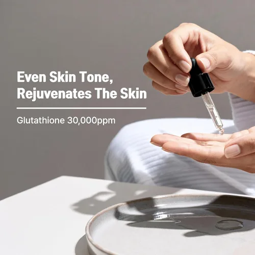 Vista 7 de Glutathione 30,000 ppm Concentrated Serum w/Niacinamide, Hyaluronic Acid, Ceramide - Evens Skin Tone, Reduces Hyperpigmentation, Acne Scars, Dark